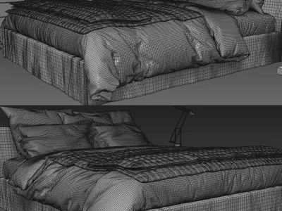 Bed Colection 02 - 10 Items 3D model 3D model