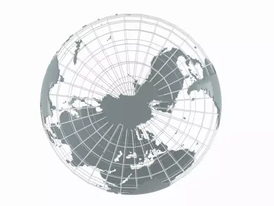 Globe News Skeleton Asbcstos Color 3D model