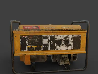 electricity generator Low-poly 3D model
