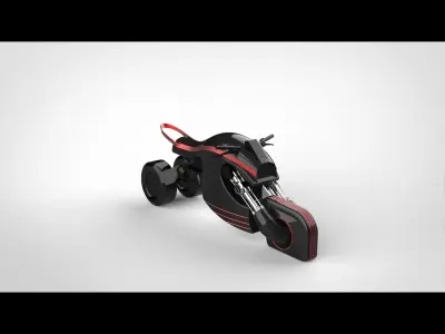 futuristic superbike Low-poly 3D model