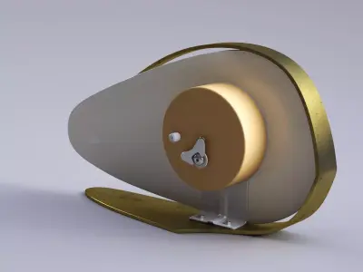 1960s PRIM Brusel style Vintage table clock 3D model