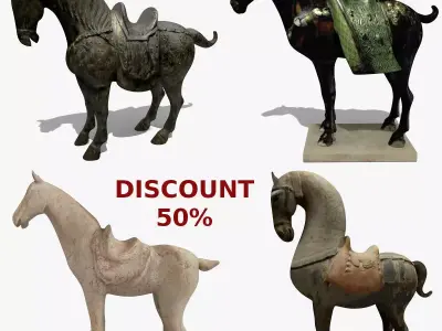 Horse Statuette Collection volume 5 3D model