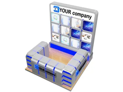  Booth Exhibition Stand a599b  3D model
