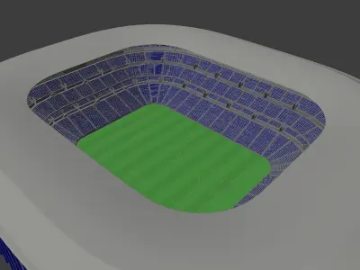 Soccer stadium Low-poly 3D model 56