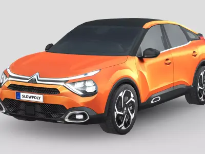 Citroen C4 2021 Low-poly 3D model