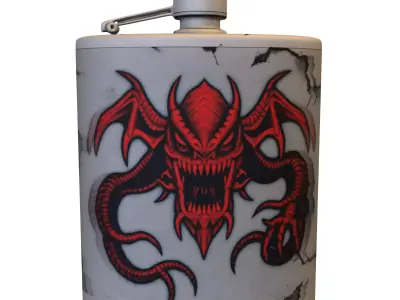 Drinking Flasks Low-poly 3D model