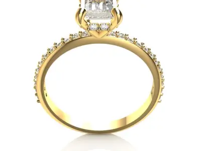 Solitaire Engagement Ring 3D print model