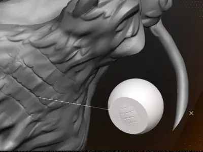 Reptile and Dragon Skin Alphas to use in ZBrush 3D model