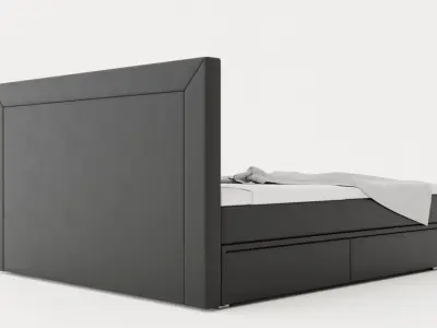 Modena Bed Package 180x200 Co Storage Picked Gable Low-poly 3D model