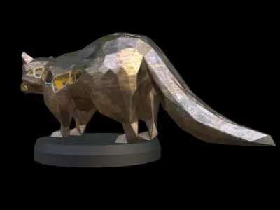 Steampunk Raccoon Low-poly 3D model purchase