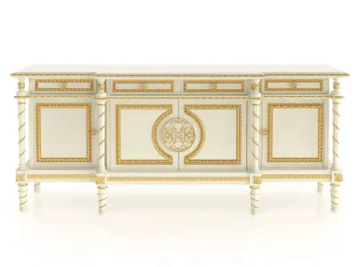 Ivory luxury TV stand by Modenese 3D model