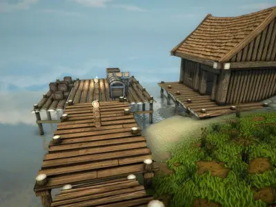 Cartoon Platformer CS Low-poly 3D model