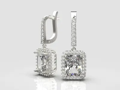  Earrings diamond   153 3D print model