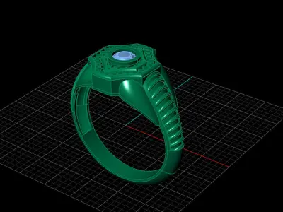 Print Ready STL 3DM  Gents Rings Diamond Men Ring  3D print model