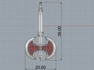 Axe pendant model 827 3D print model