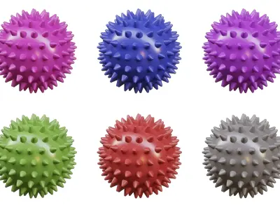 Massage ball 6 colors 3D model