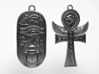 Egyptian pendants 5 3D print model
