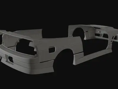 URAS Type 4 180sx GTS GT6 GT7 Base 3D model