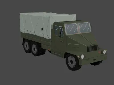 Pixelart Truck - Praga V3S Low-poly 3D model