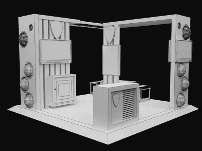  Booth Exhibition Stand a605c  3D model