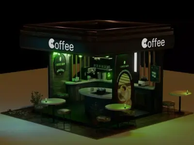 Coffee Shop Design 3D model
