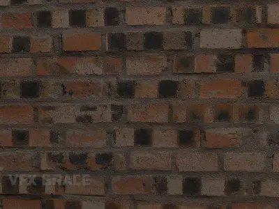Red Brick Wall 010 3D model