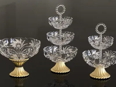 Decorative Glass Sweets plate  3D print model