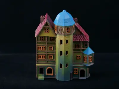Medieval House 63 3D print model 3D model