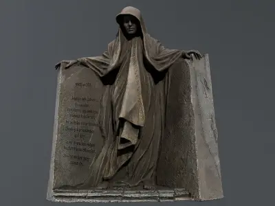 Dark Woman Low-poly 3D model