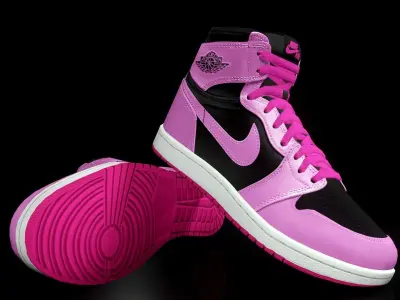 Air Jordan 1 Retro High Low-poly 3D model