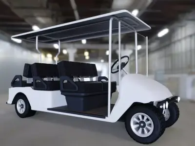 Carro de golf 6 plazas 3D model