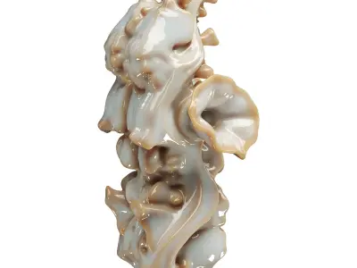 Decorative conch Low-poly 3D model