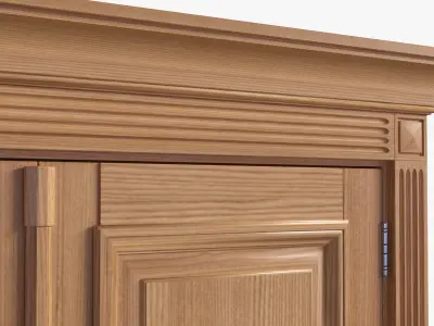 Door classic double 02 3D model
