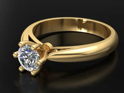 Ring M15 The luxury female ring with gem wedding 3D print model