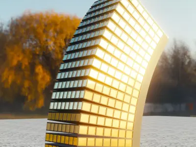 Flexible Building Low-poly 3D model