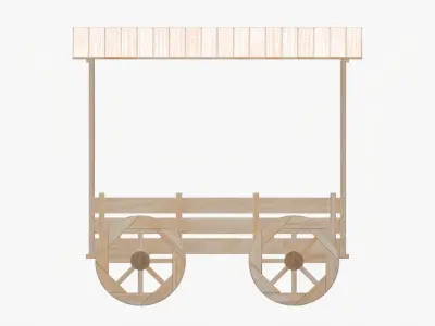Fairground roofed cart 3D model