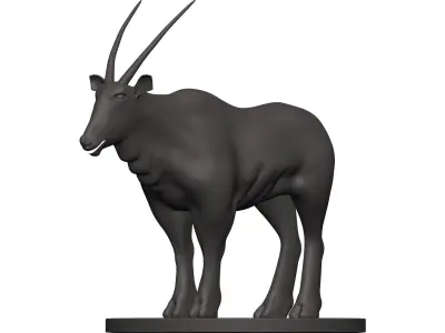 Gemsbok statue of oryx 3D model