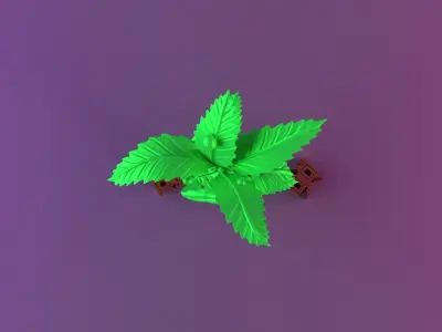 human plant root statue 3D print model