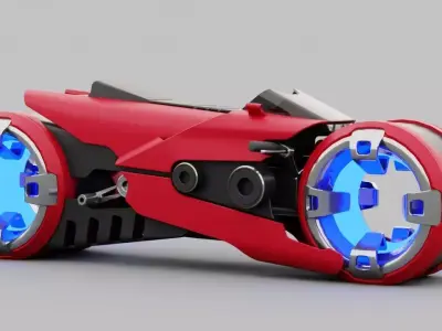 TRON BIKE MX3000 rigged 3D model