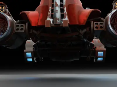 Stylized old car version 3D model