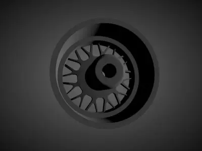 M Sport classic rims with brakes and tires for Hot Wheels 3D print model