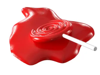 Melting Round Lollipop 3D print model
