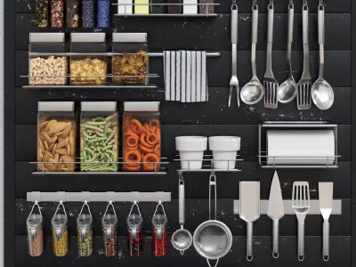 Collection for the kitchen Trifles for the kitchen 3D model