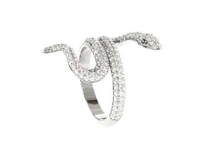 Diamond snake ring-2 3D print model