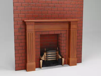FirePlace  Free low-poly 3D model