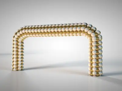 Balloon Arch  Triangle flag 3D model