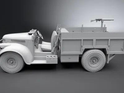 LRDG Command car Scale model 3D print model