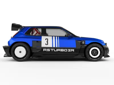 Renault 5 Turbo 3 Rally 3D model