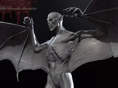 Vampire Low-poly 3D model