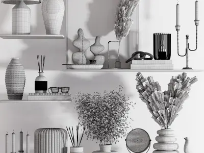 decorative set 2 3D model purchase